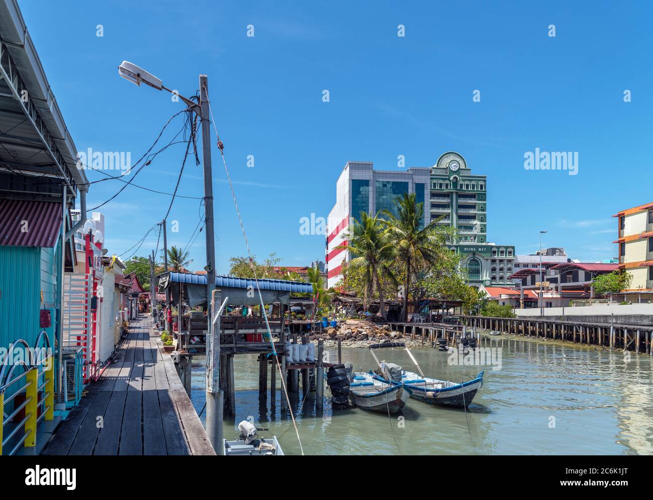 Chinese Clan Jetties, Weld Quay, George Town, Penang, Malaysia Stock Photo