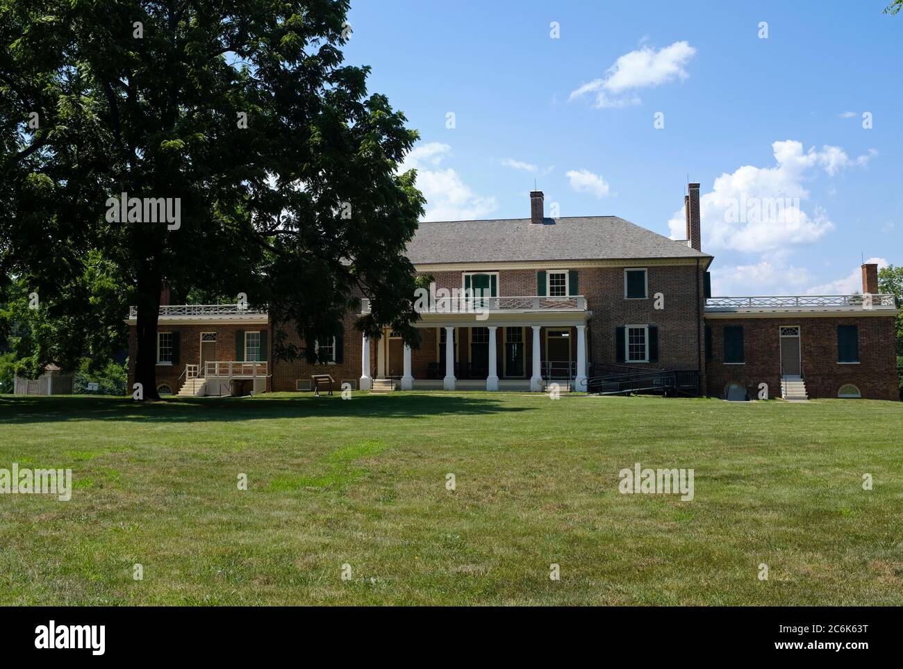 Back view of Montpelier, home of President James Madison Stock Photo ...