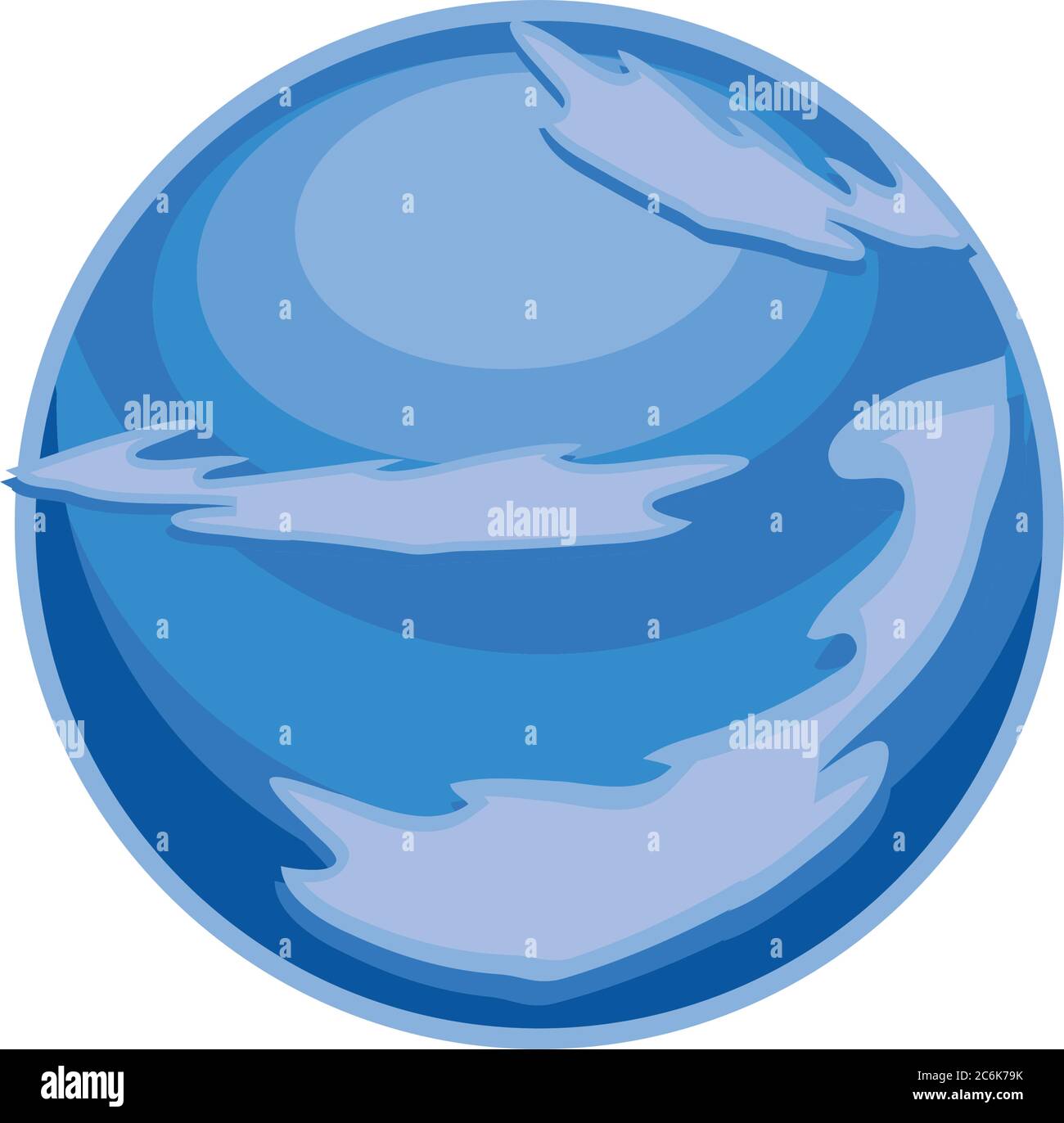 blue planet on white background vector illustration design Stock Vector