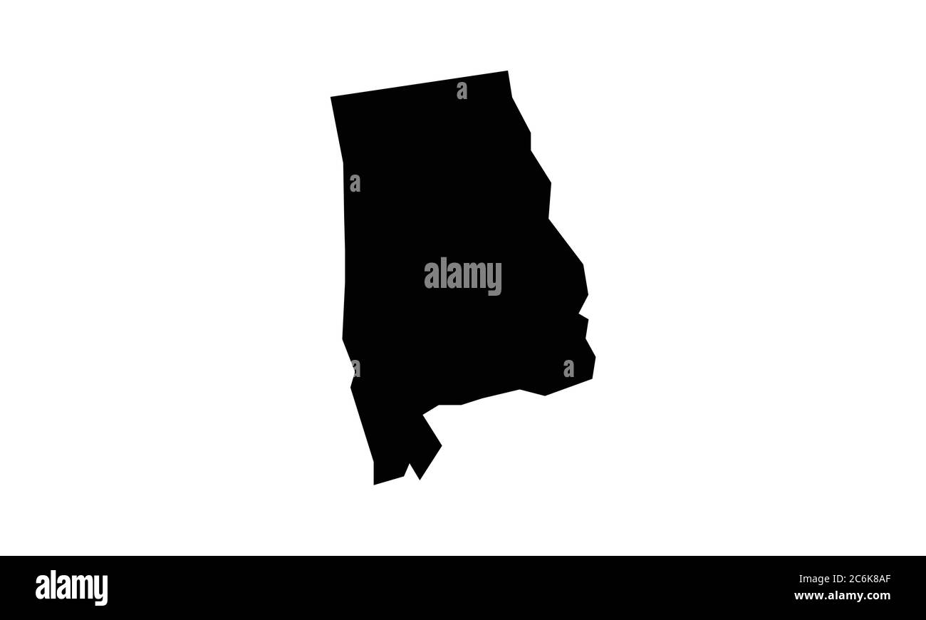 Alabama outline map state vector illustration Stock Vector Image & Art