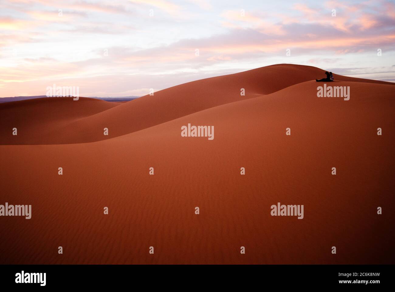 sand dunes in the Sahara Desert at sunset, Morocco Stock Photo - Alamy