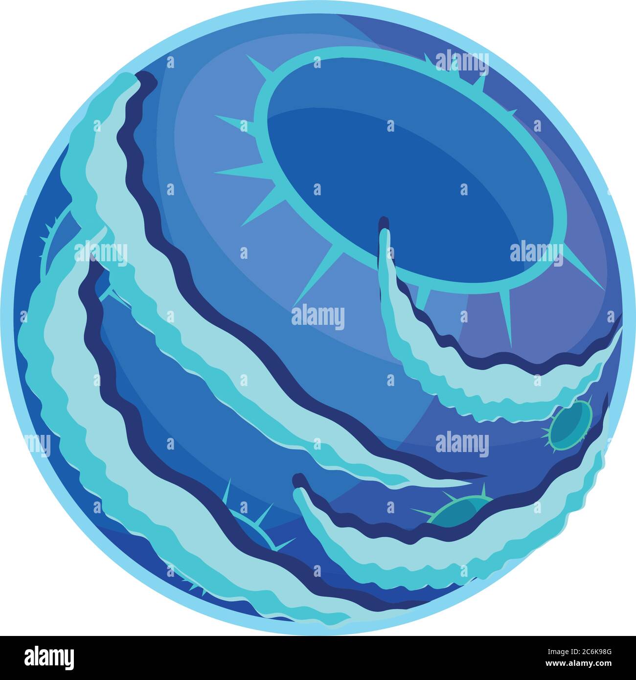blue planet on white background vector illustration design Stock Vector