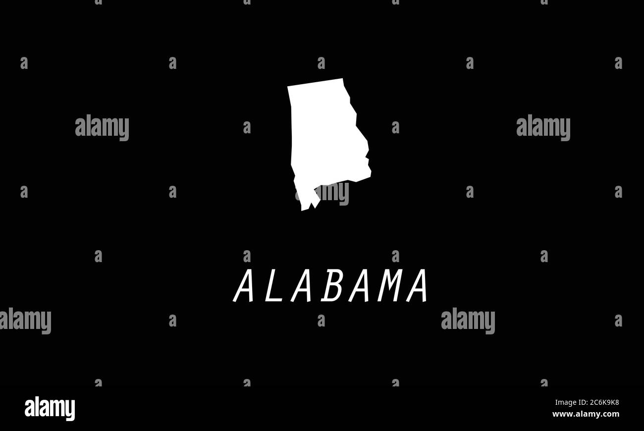 Alabama outline map state vector illustration Stock Vector Image & Art