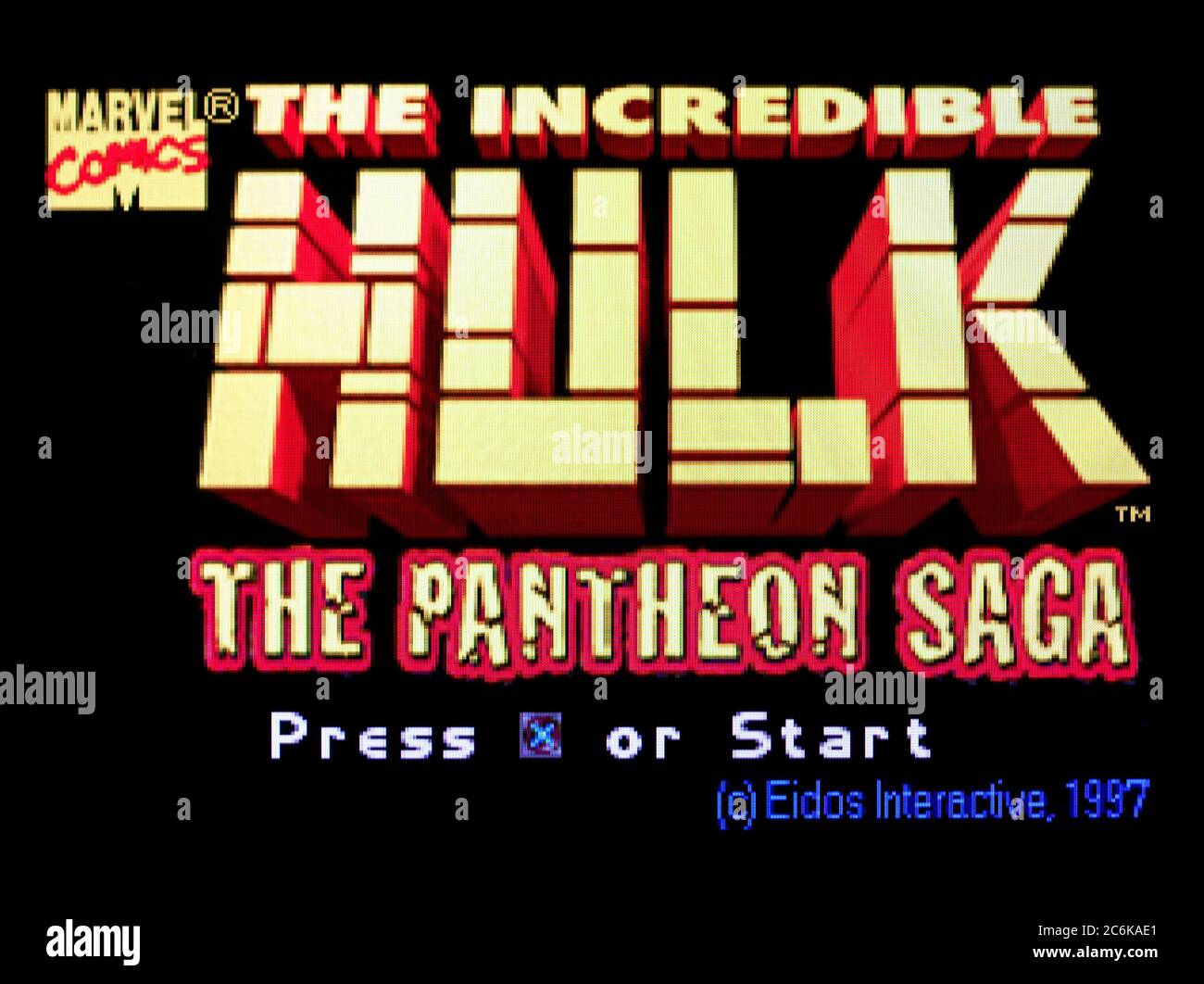 The Incredible Hulk Pantheon Saga - Sony Playstation 1 PS1 PSX - Editorial use only Stock Photo