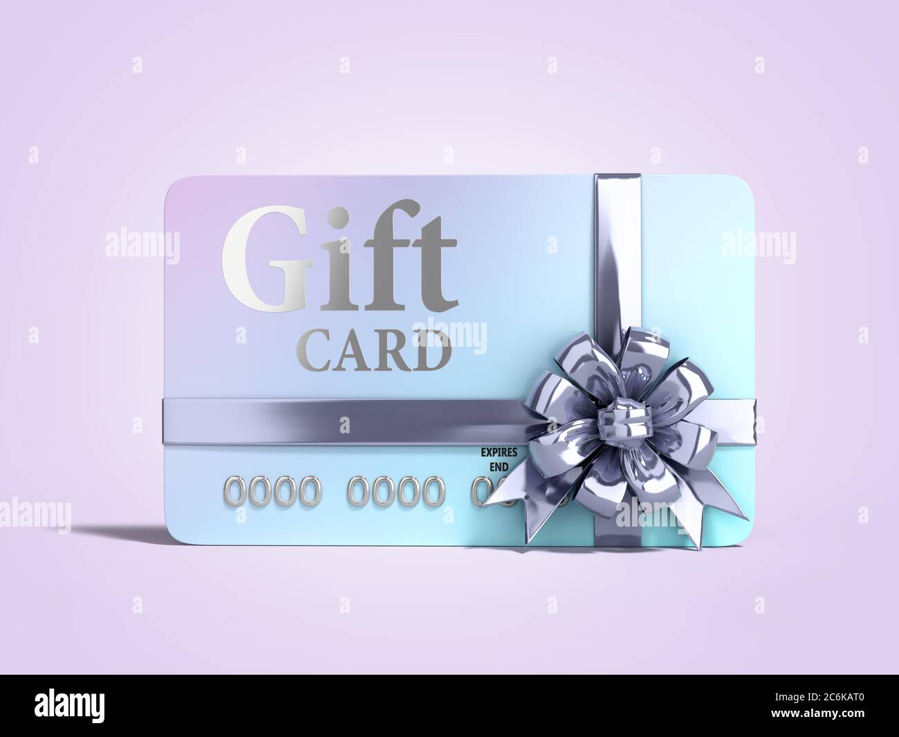 VIP gift card with bow 3d render on a color gradient background Stock ...