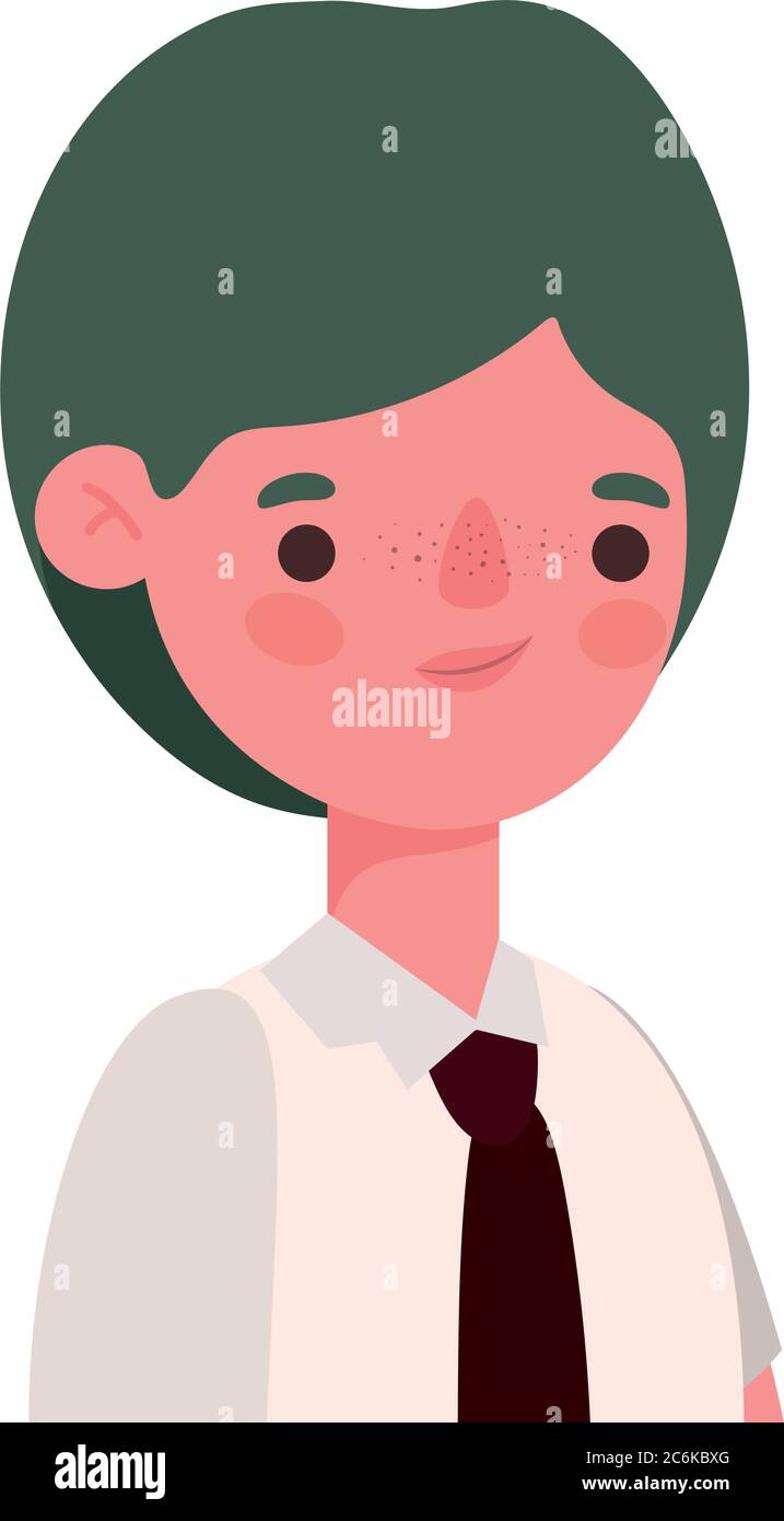 Boy kid cartoon with uniform design, Back to school eduacation class ...