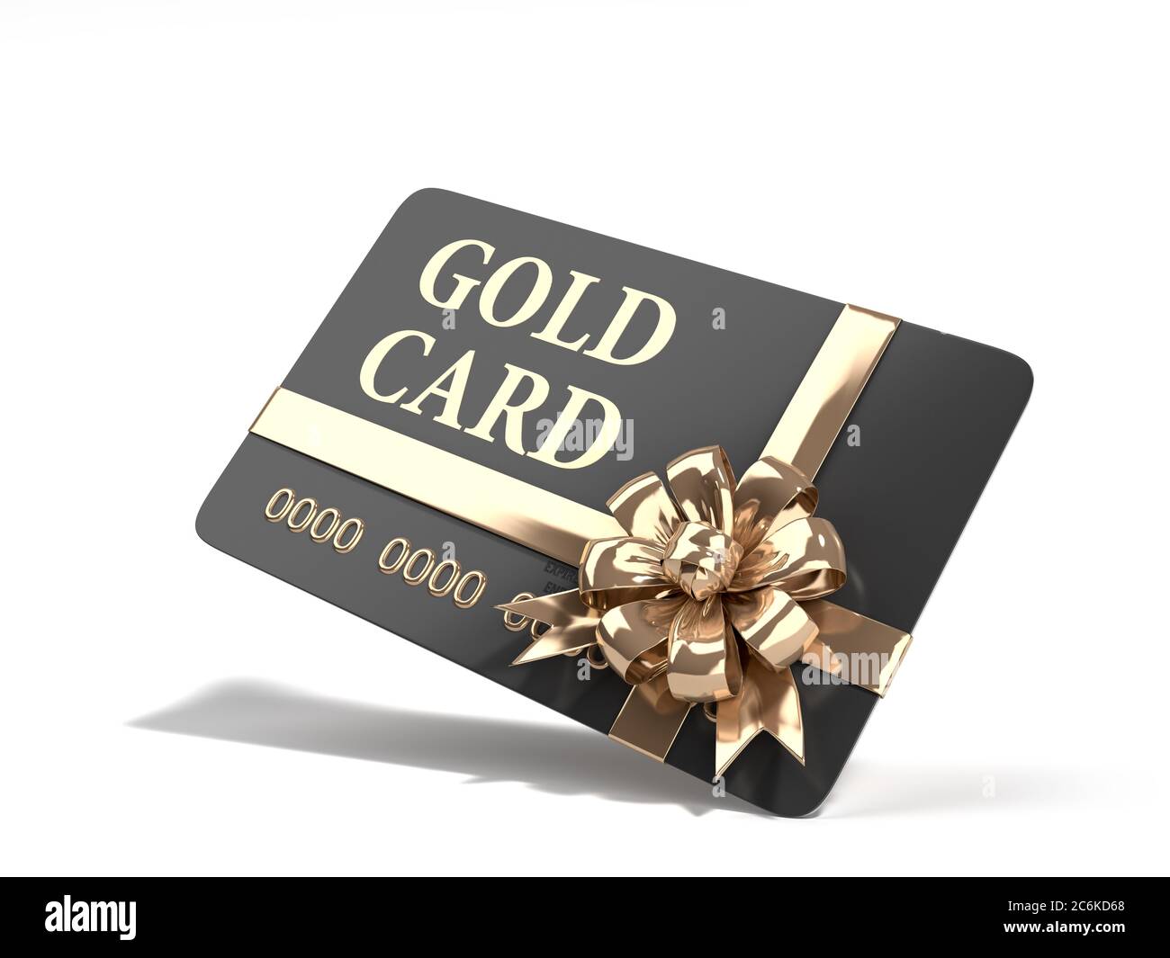 VIP gold card with gold bow 3d render on a white background Stock Photo ...