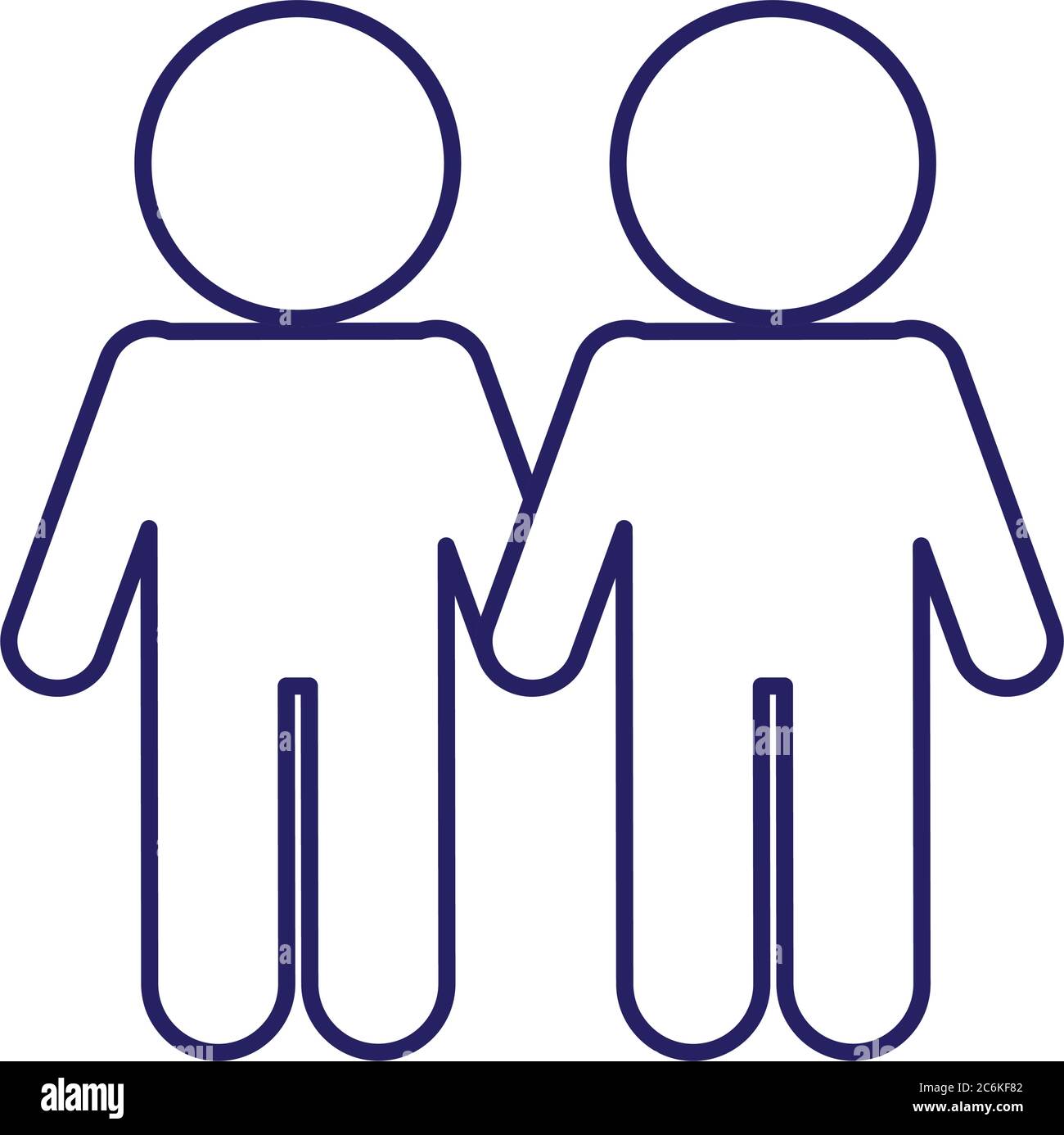 men avatars line style icon design of Person profile social ...