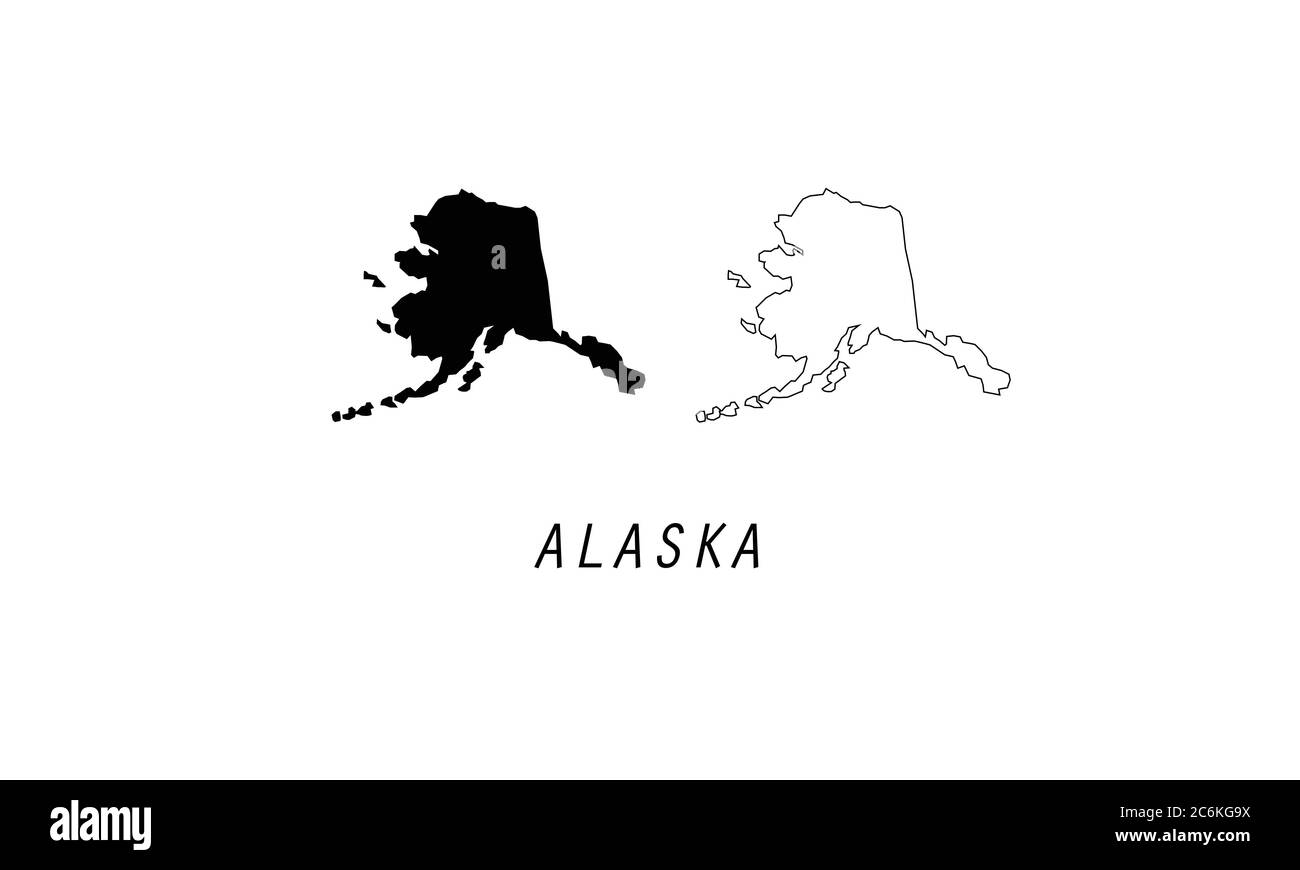 Alaska Outline Map State Us Vector Illustration Stock Vector Image And Art Alamy 2844