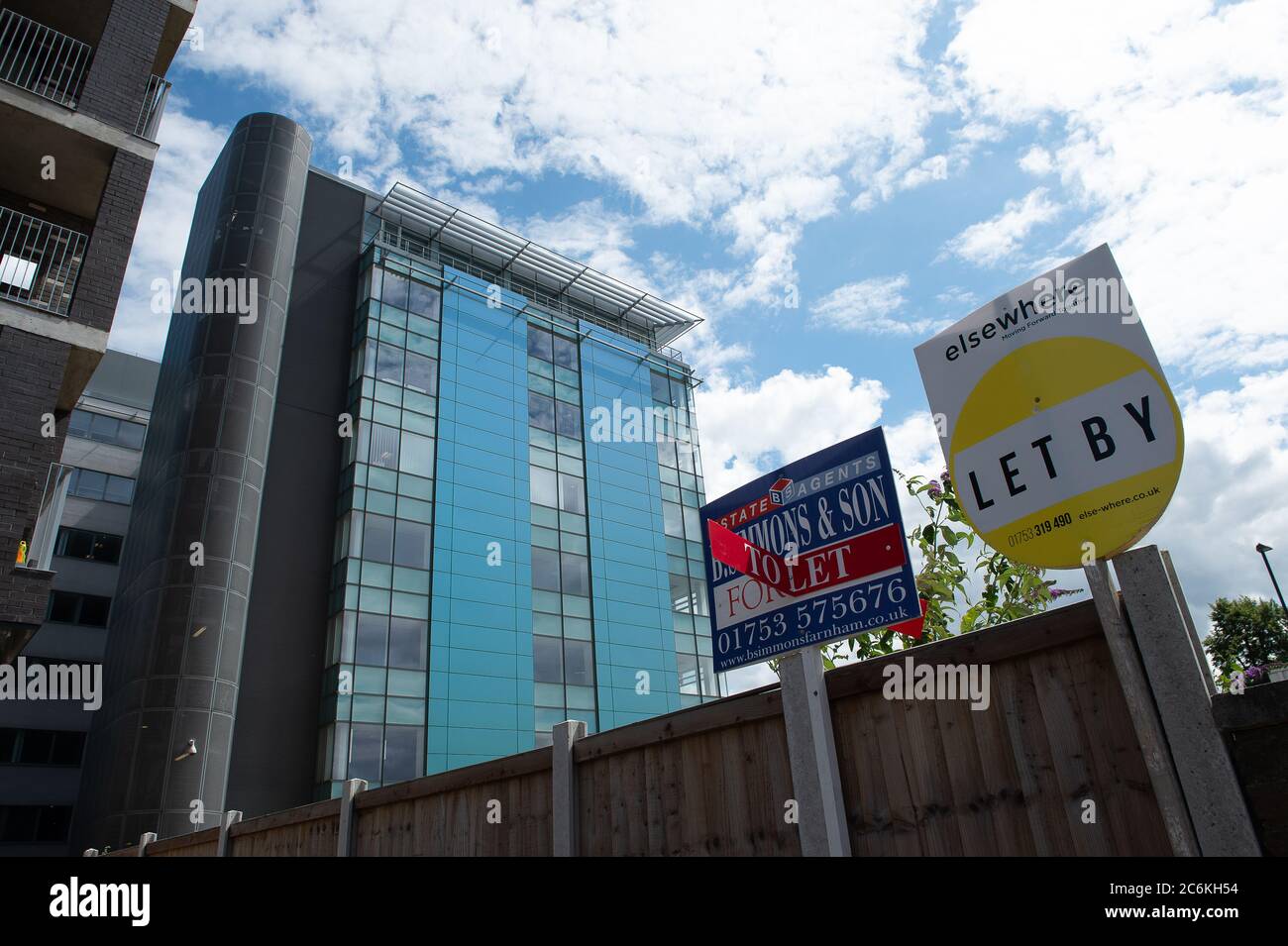 Slough, Berkshire, UK. 10th July, 2020. The property market in Slough