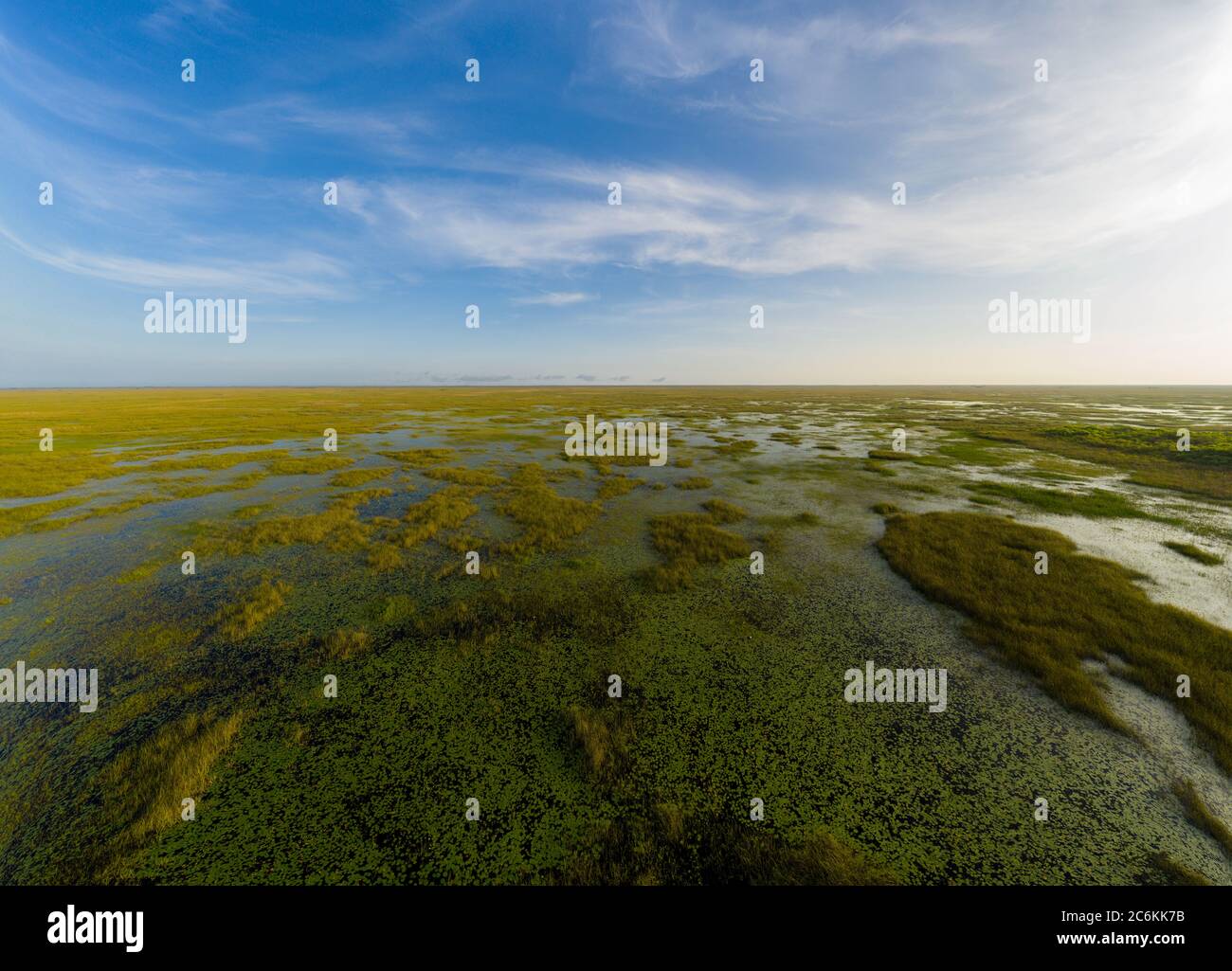 Beautiful photo Florida Everglades tree islands Stock Photo