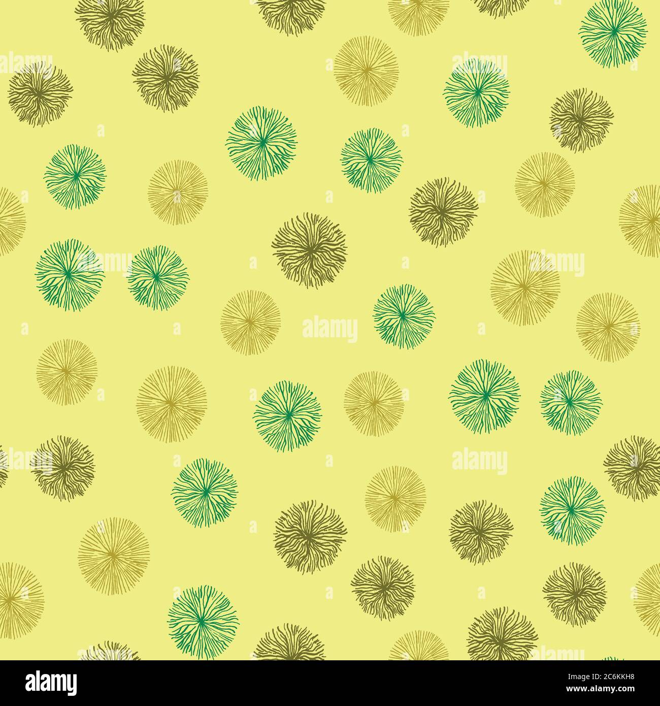 Seamless pattern with abstract floral structures and elements. Vector illustration. Stock Vector