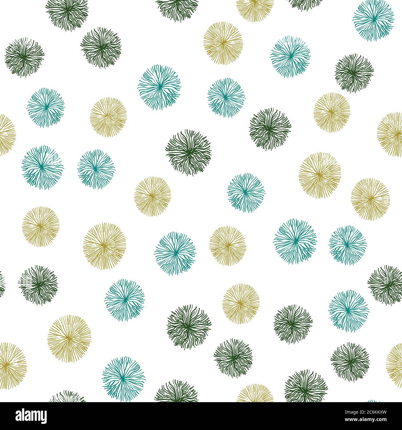 Seamless pattern with abstract floral structures and elements. Vector illustration. Stock Vector
