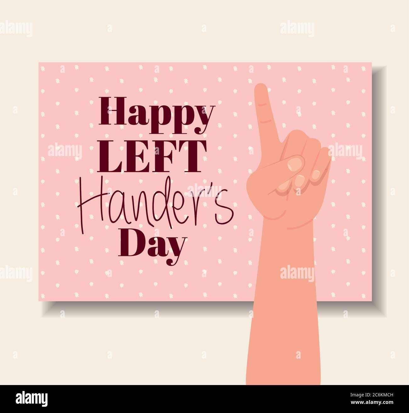 One Sign Hand With Happy Left Handers Day Text Design Of Holiday And Message Theme Vector Illustration Stock Vector Image Art Alamy
