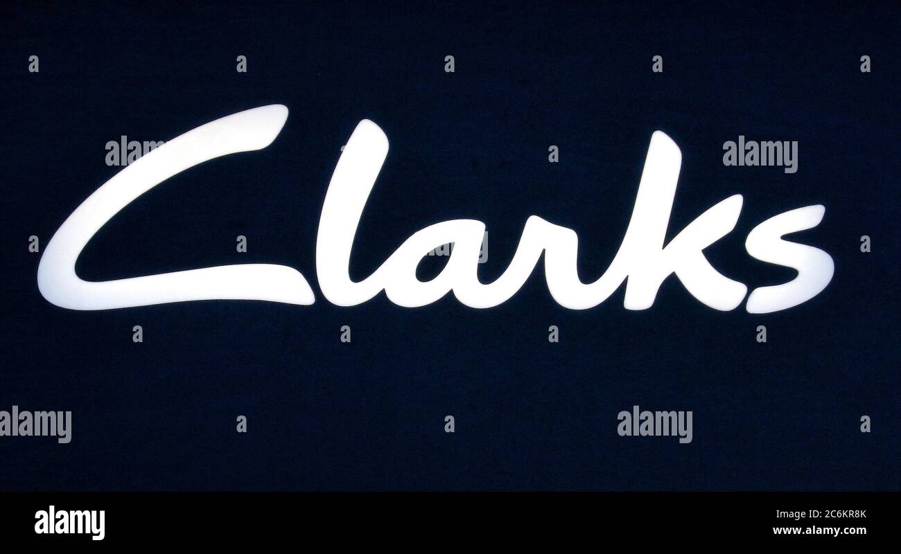 Clarks logo seen at one of their branches Stock Photo - Alamy