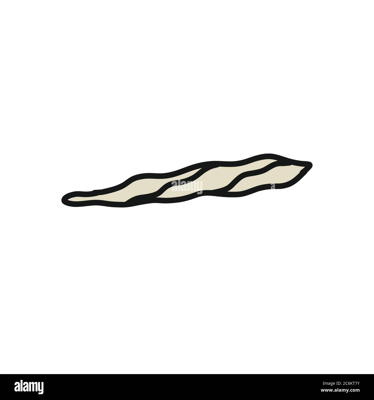 joint cannabis cigarette doodle icon, vector color illustration Stock Vector