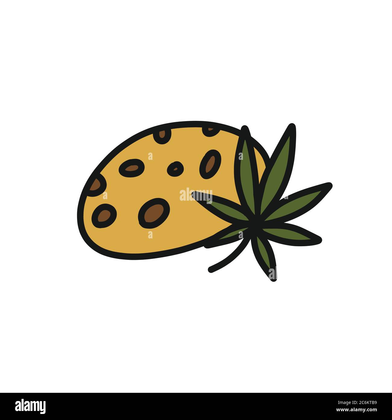 marijuana cookies doodle icon, vector color illustration Stock Vector Image & Art Alamy