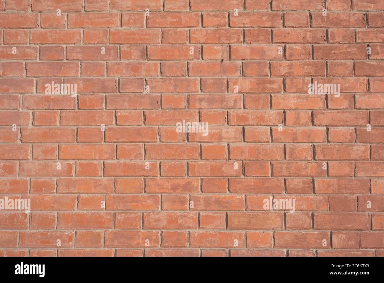 New brick wall, full frame. Stock Photo