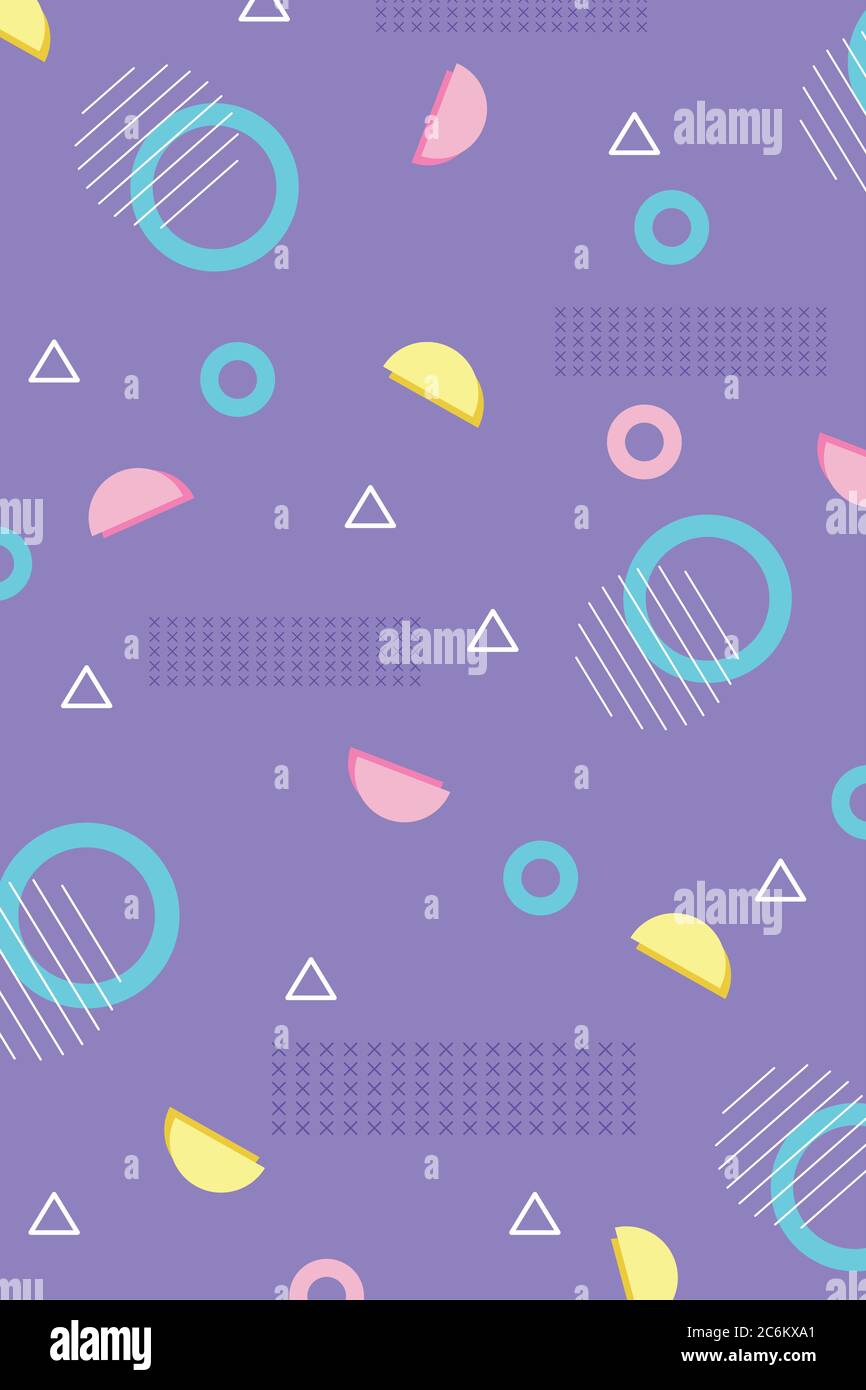 geometric abstract design memphis 80s 90s style abstract background ...