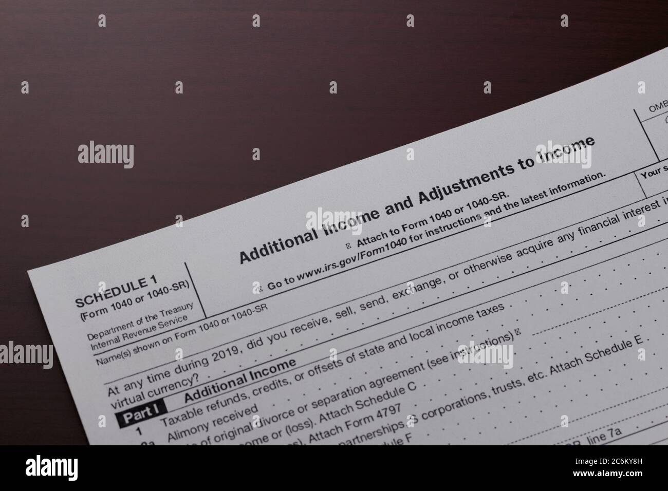 Blank Irs Federal Tax Form Schedule 3 For Reporting Additional Credits And Payments Stock Photo Alamy