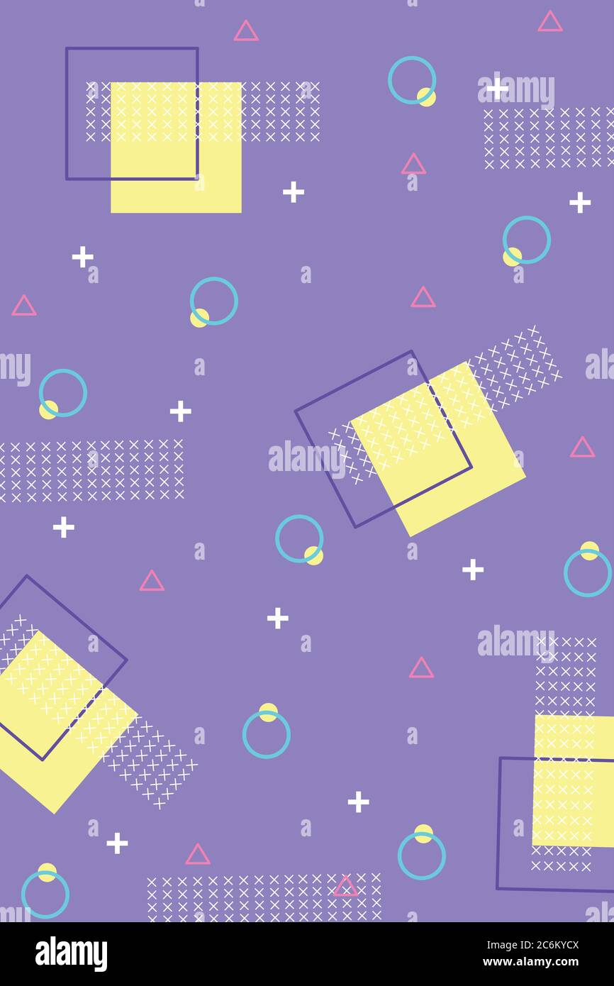 memphis 80s 90s style abstract geometric print and detail background ...