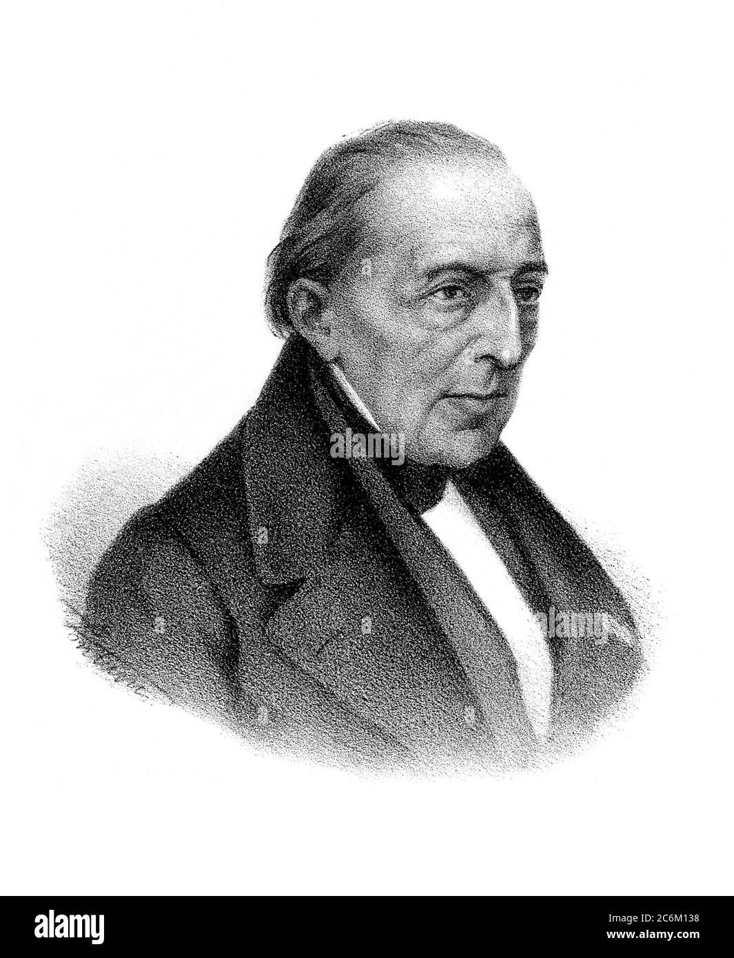 1840 ca , ITALY : Portrait of  italian economist , engineer , mathematician , politician VITTORIO FOSSOMBRONI ( 1754 - 1844 ) . Portrait engraver by Fontana , pubblished in XIX century . - INGEGNERE - INGEGNERIA - POLITICO - POLITICA - POLITIC - ECONOMISTA - ECONOMY - ECONOMIA  - MATEMATICO - MATEMATICA - foto storiche - foto storica - portrait - ritratto - ITALIA - illustrazione - illustration - engraving - incisione ---  Archivio GBB Stock Photo