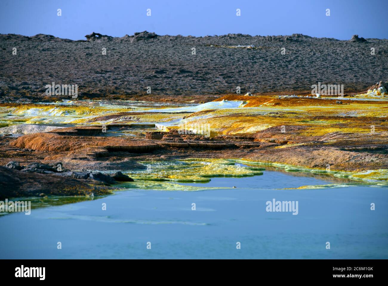 The surreal, otherworldly landscape of hot sulphur springs in Dallol