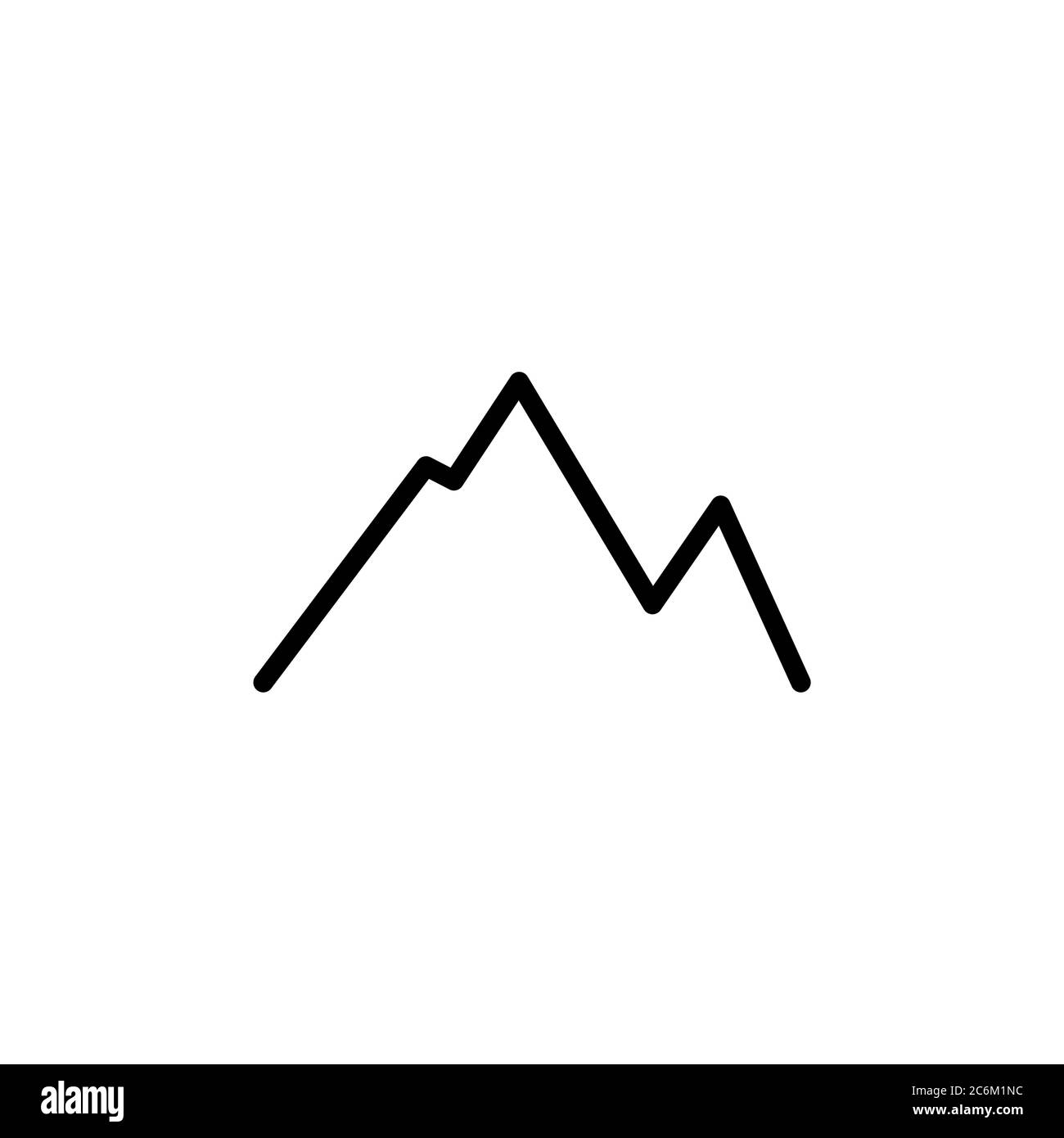 mountain line vector graphic design illustration Stock Vector Image