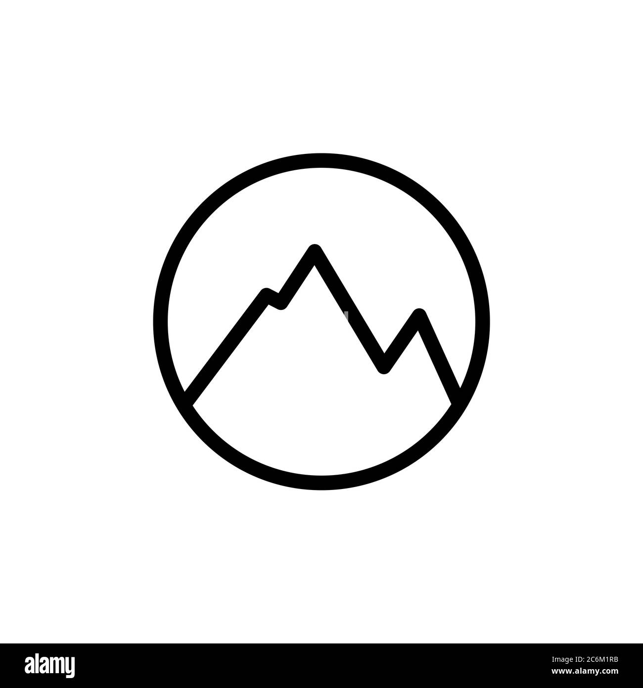 mountain line vector graphic design illustration Stock Vector Image ...