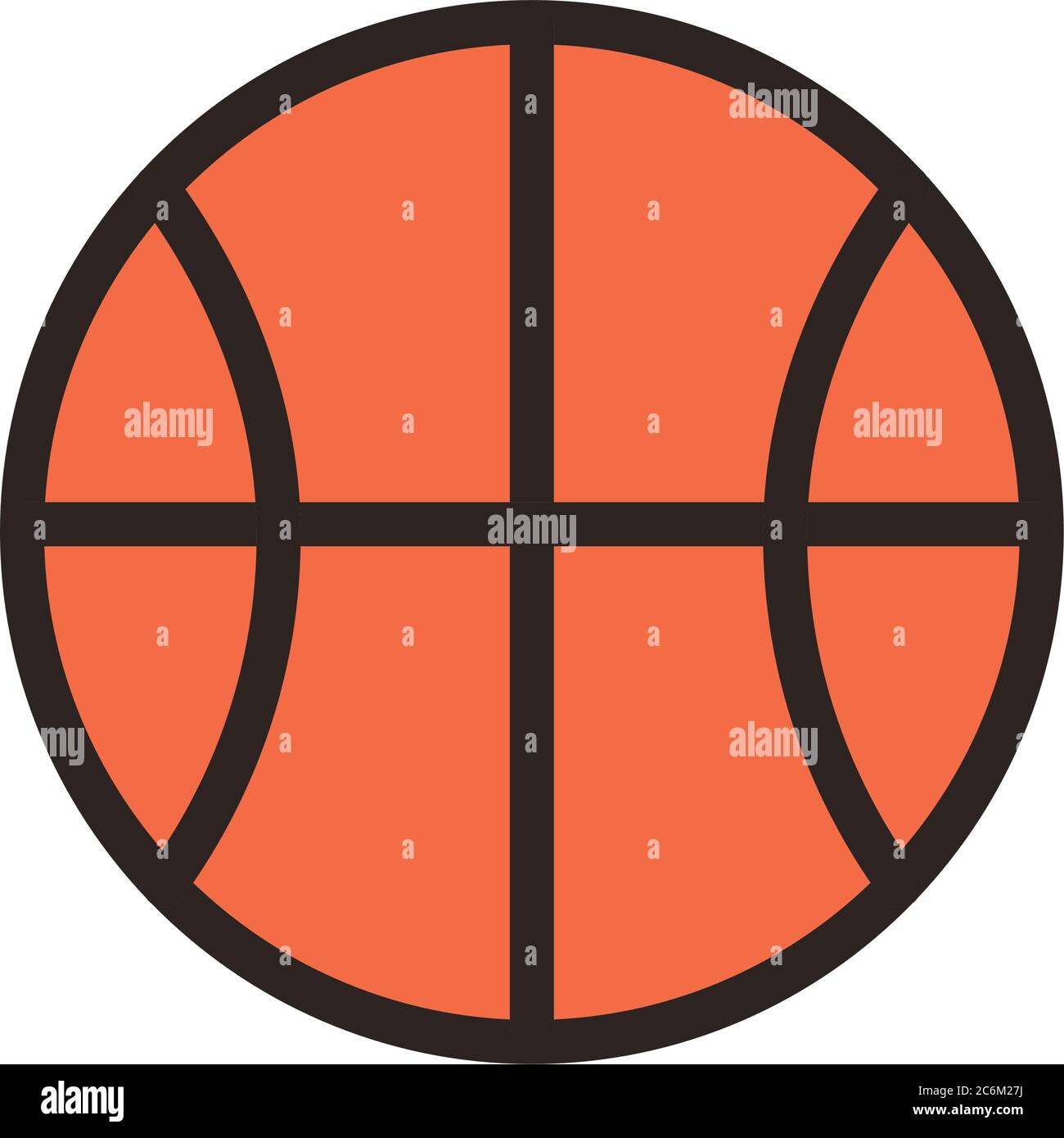 Ball line and fill style icon design, Basketball sport hobby ...