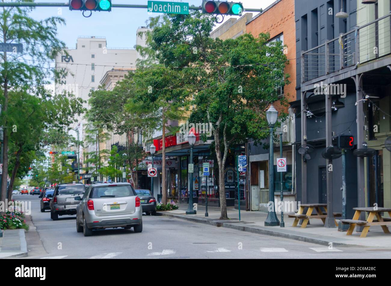 Dauphin Street is pictured at Joachim Street, July 3, 2020, in Mobile