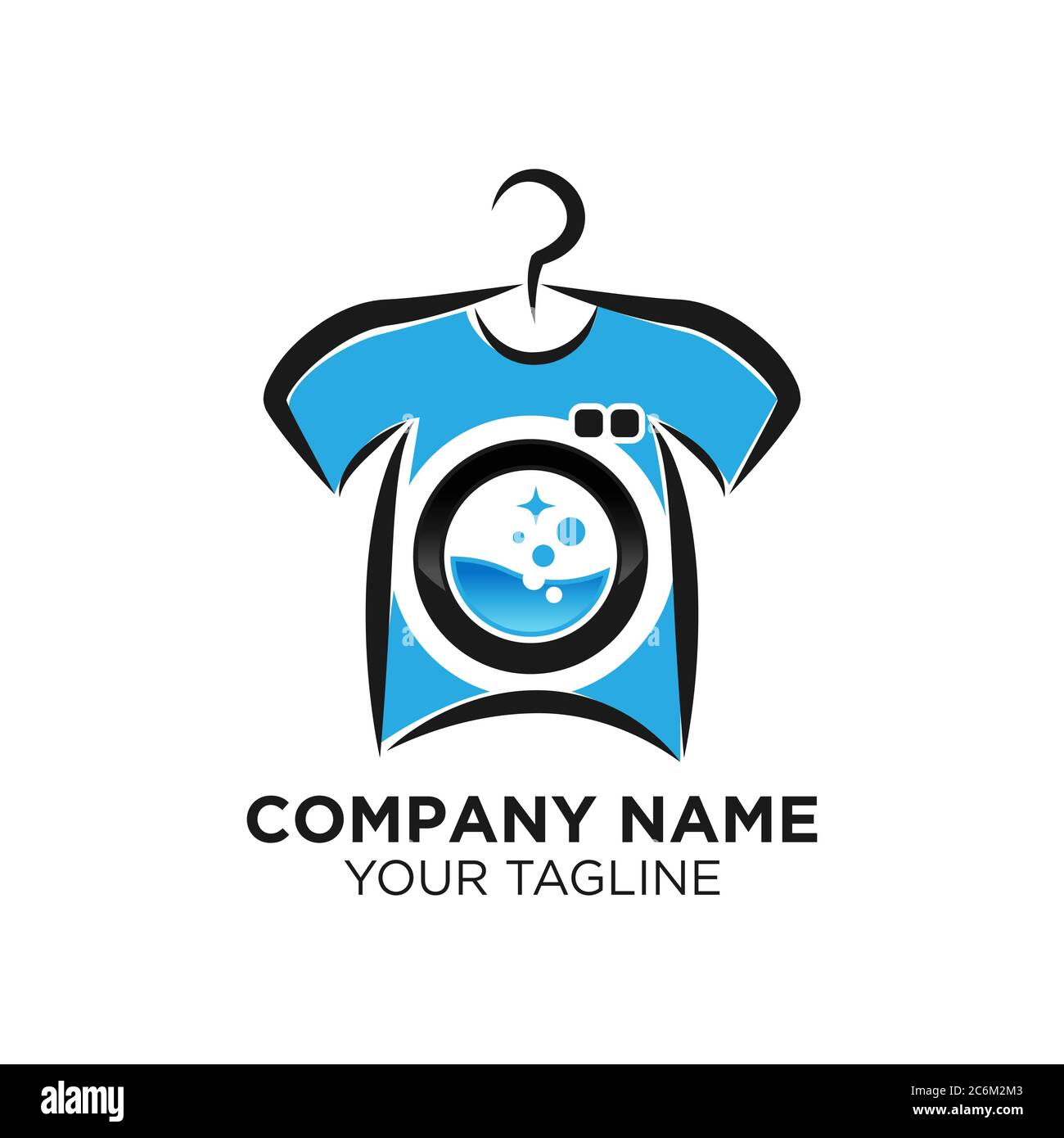 Washing Laundry Logo Template Design Vector, Emblem, Design Concept, Creative Symbol, Icon.EPS 10 Stock Vector