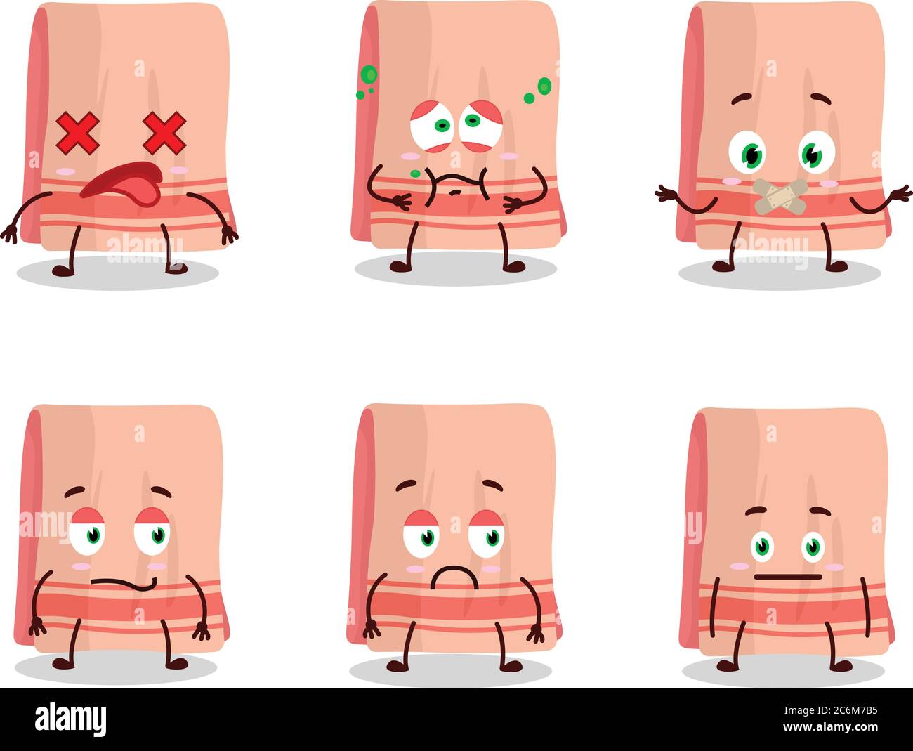 Towel cartoon in character with nope expression Stock Vector Image