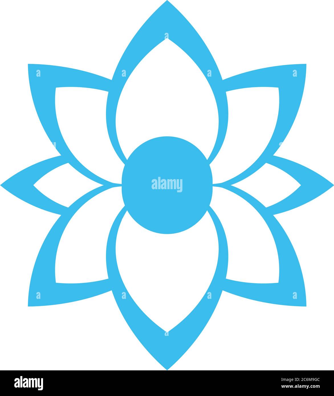 Lotus flower in blue Stock Vector Image & Art - Alamy