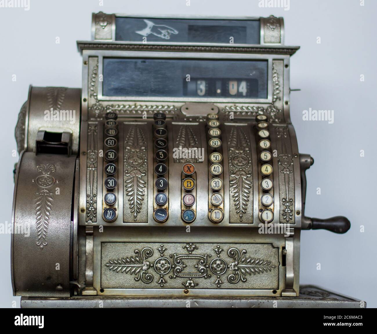 And antique cashier machine Stock Photo Alamy