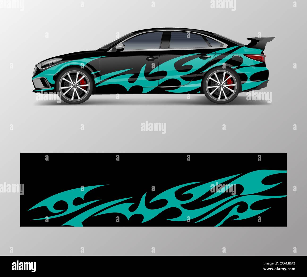 modern stripe for racing car wrap, sticker, and decal design vector ...