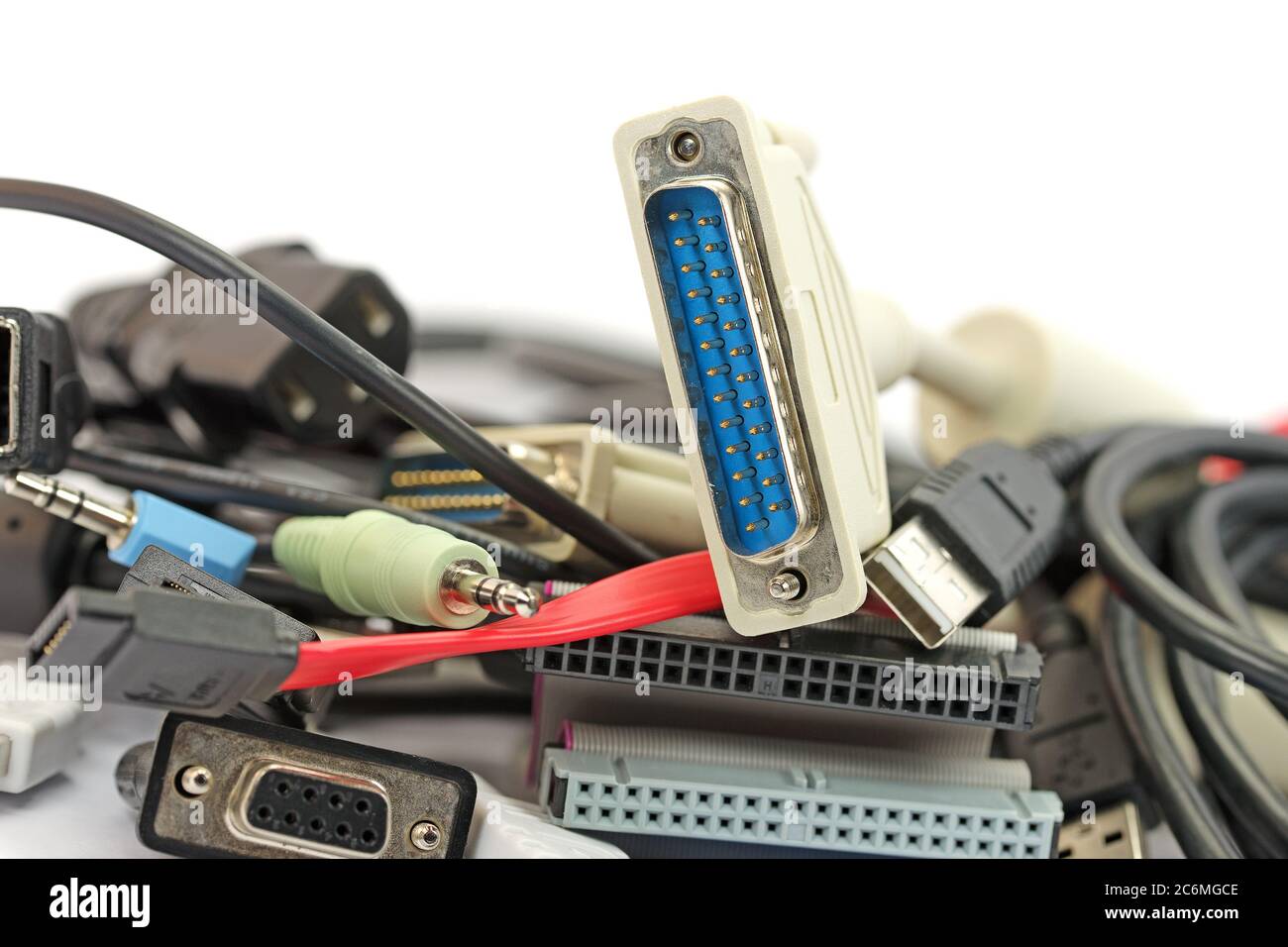 Various computer cables in a closeup Stock Photo Alamy