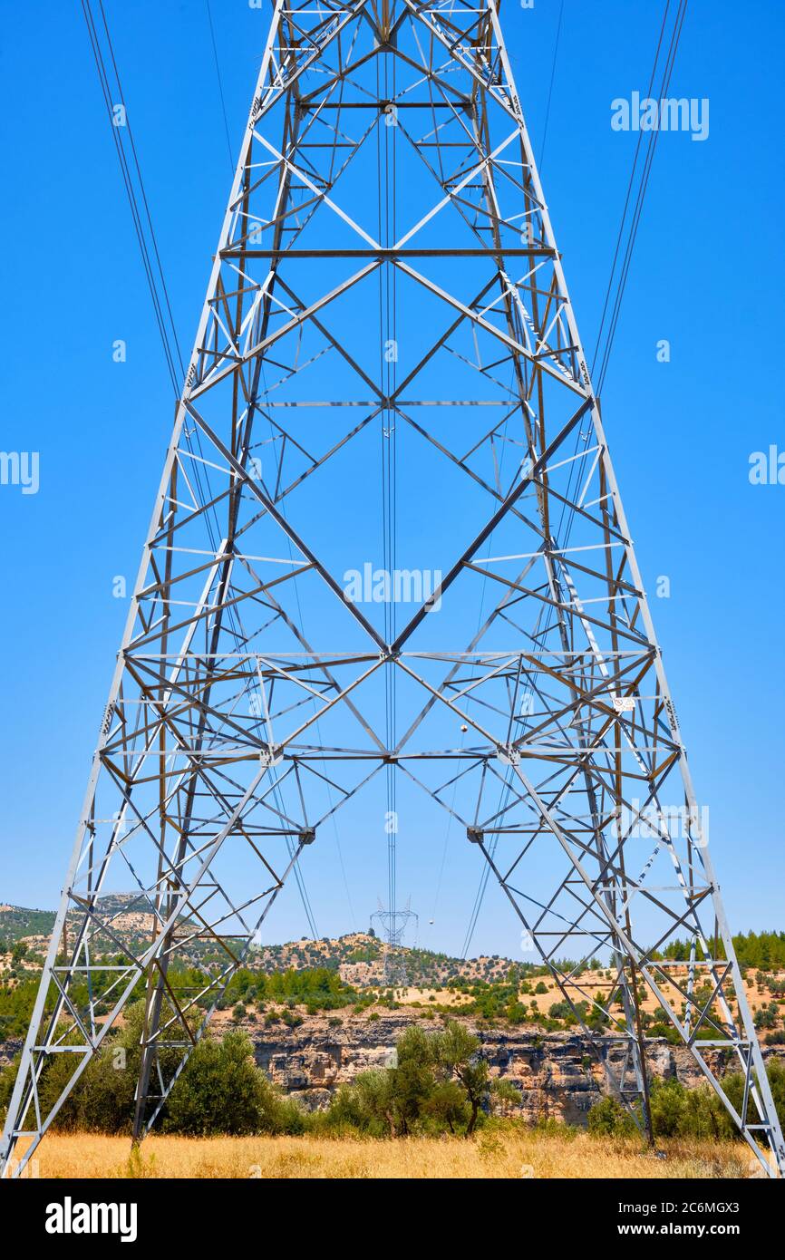 High voltage line on ridge hi-res stock photography and images - Alamy