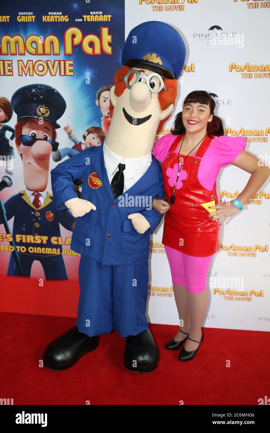 Postman Pat on the red carpet at the Postman Pat movie at Hoyts Entertainment Quarter, Moore Park in Sydney. Stock Photo