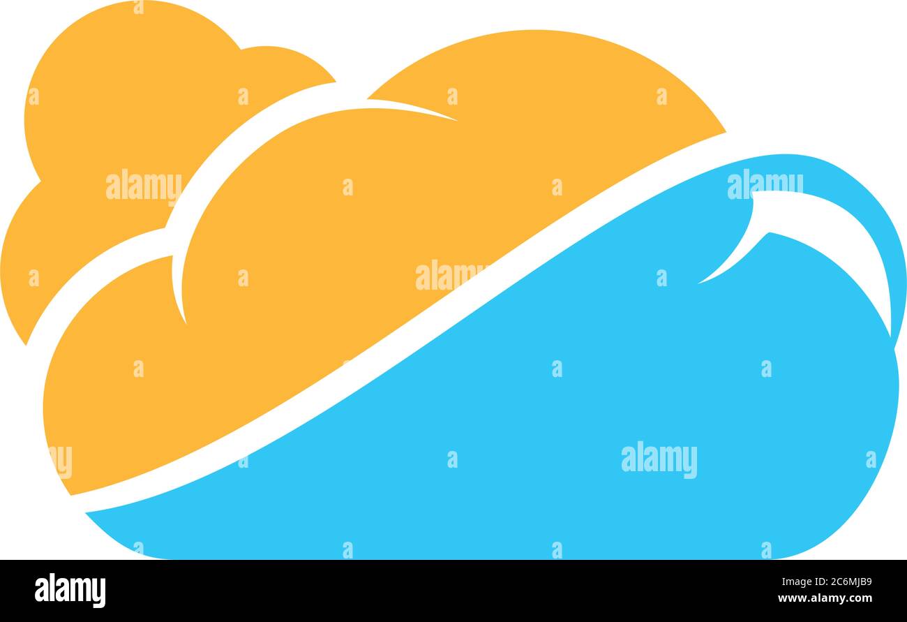 Simple cloud with swoosh Stock Vector