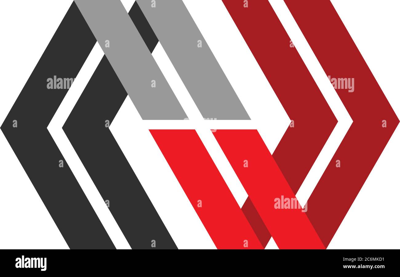 Abstract hexagonal stripes Stock Vector