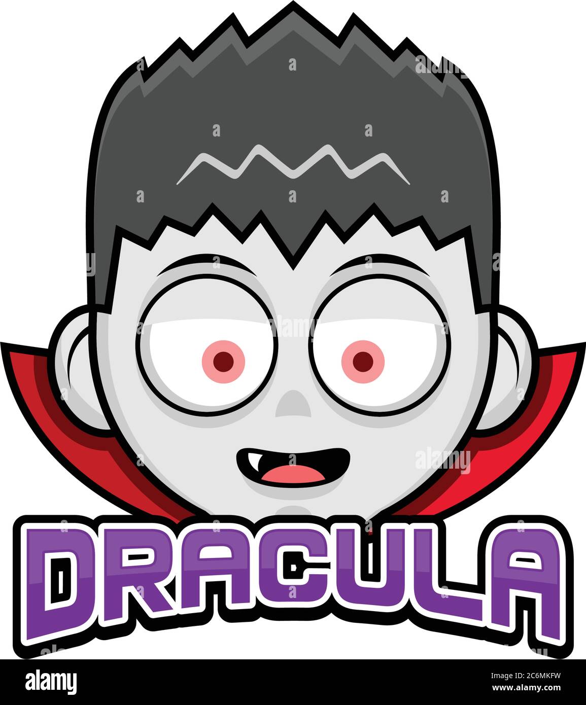 Dracula Cartoon Face Stock Vector Image & Art - Alamy