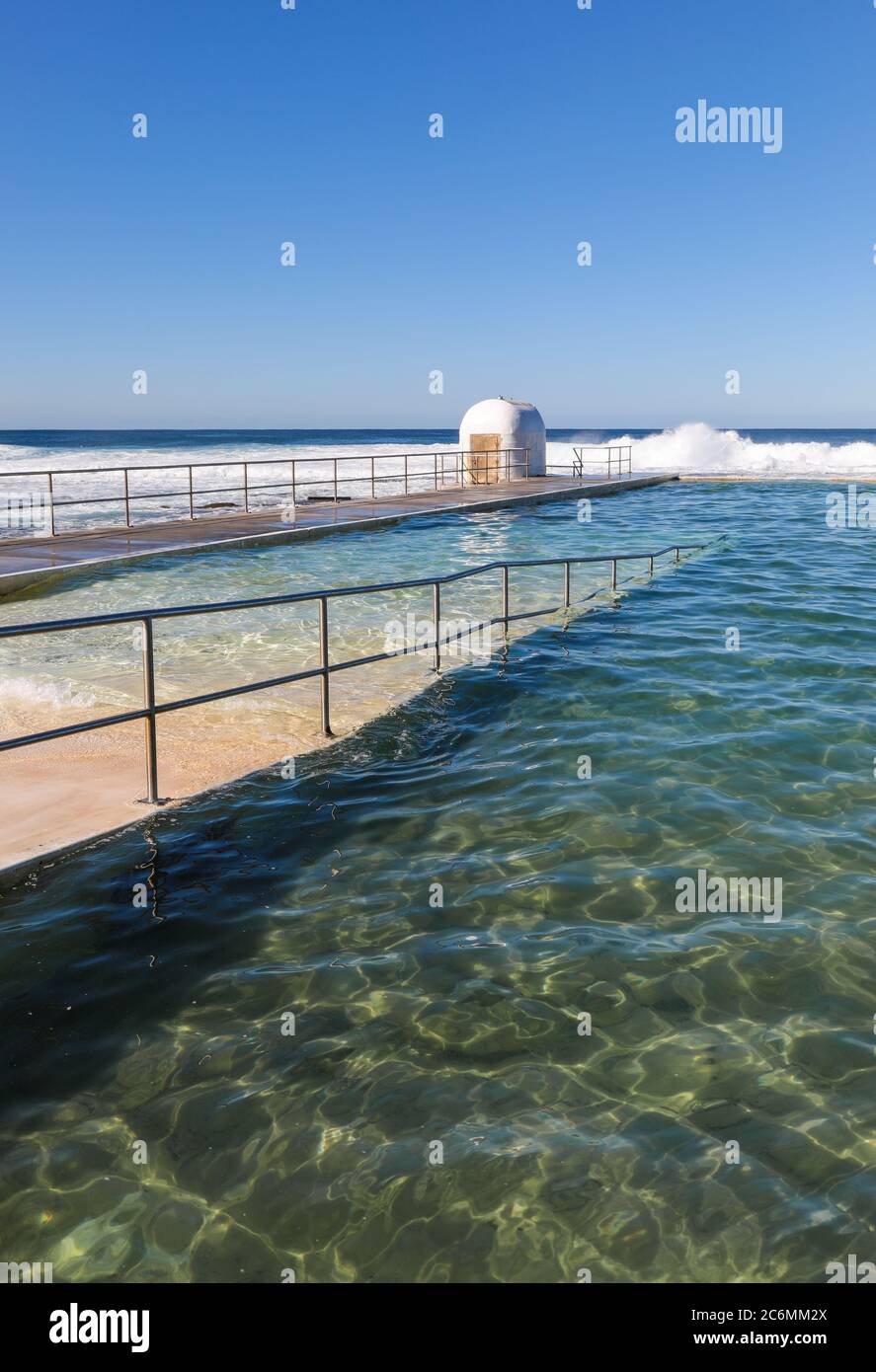 Merewether baths in Newcastle NSW Australia is one of the largest salt