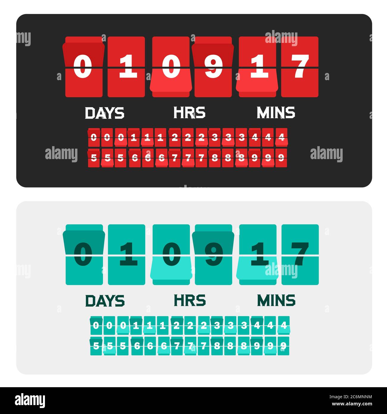 Digital countdown clock Stock Vector Images Alamy