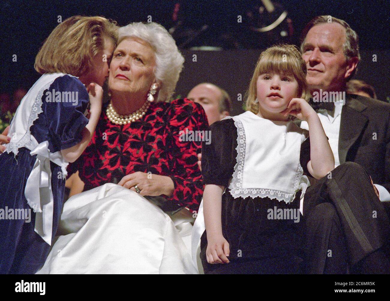 Vice President and Mrs. Bush Their Granddaughters, Barbara and Jenna ...