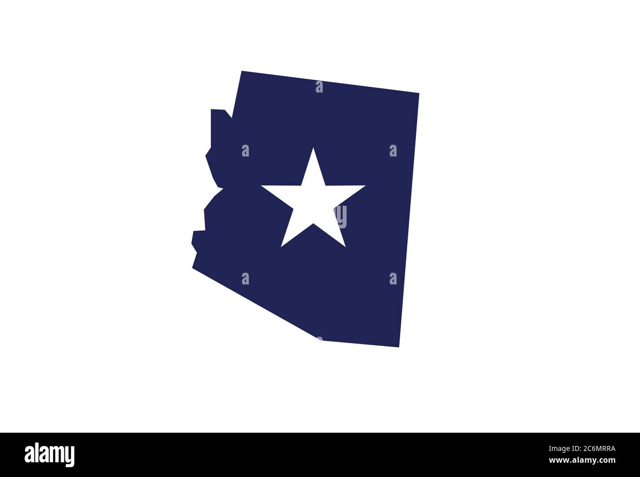 Arizona map outline U.S. state vector illustration Stock Vector