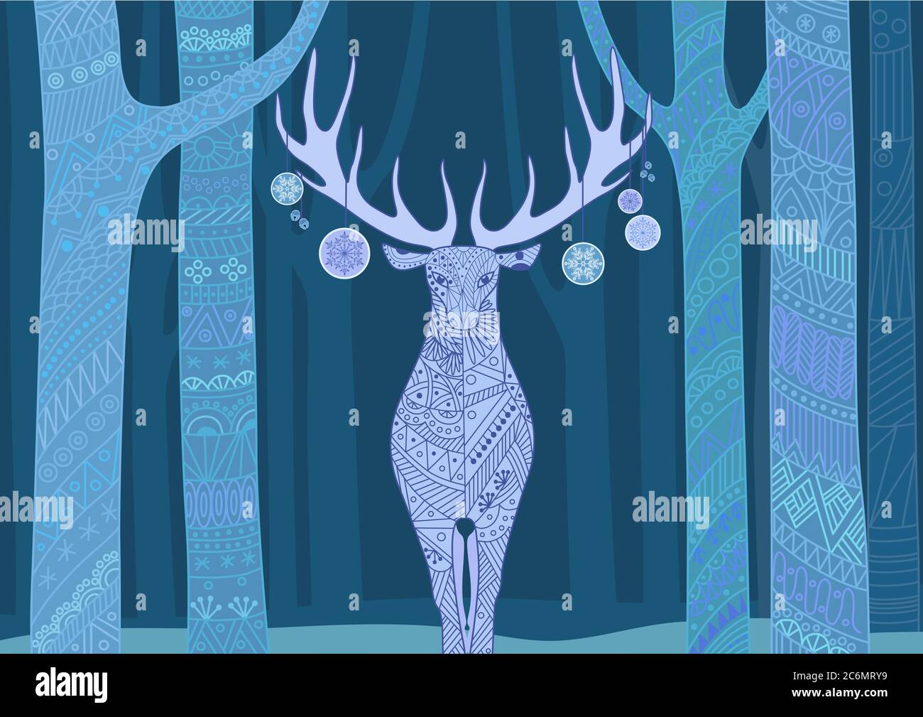 Deer card Stock Vector Images Alamy