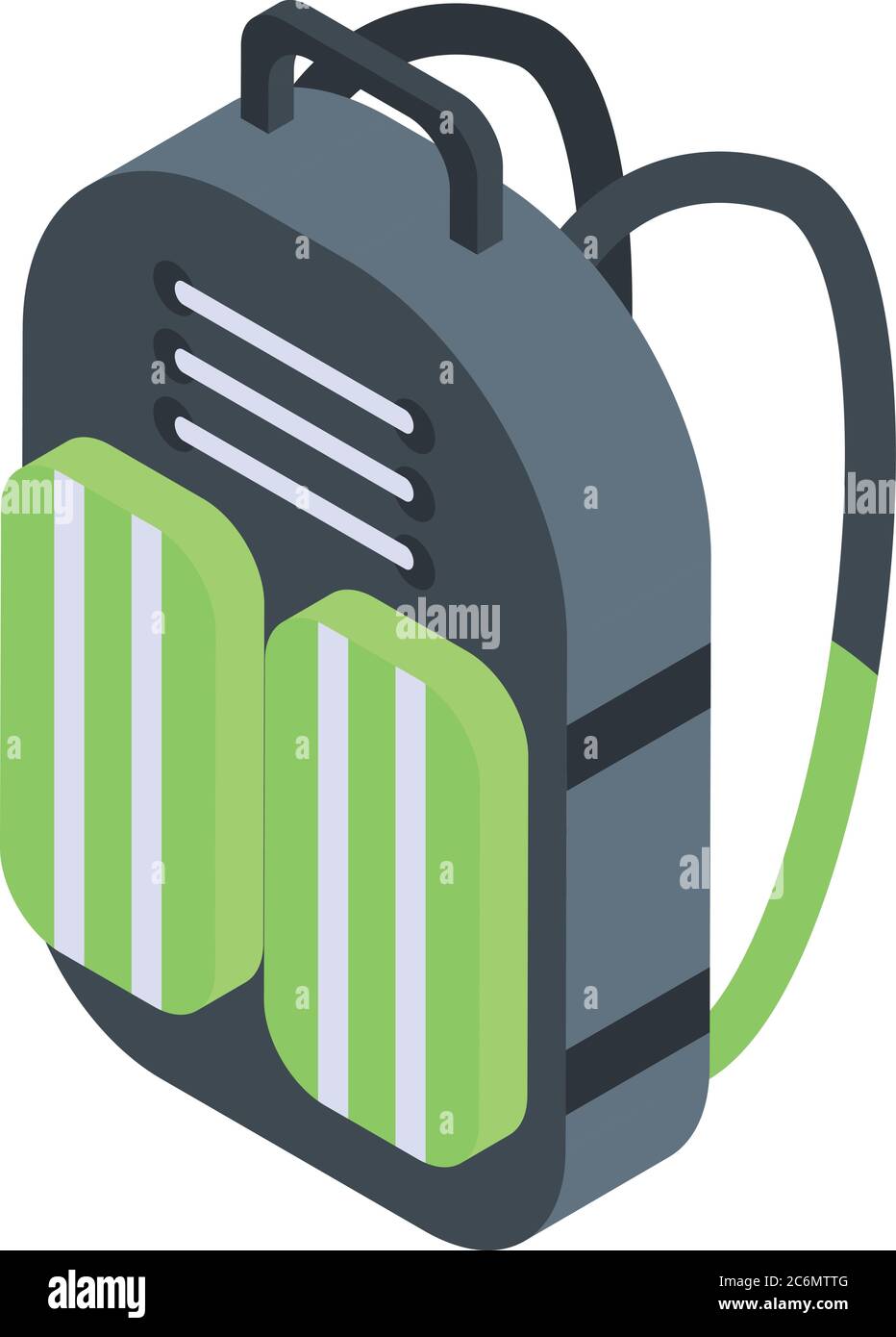 Parachuting backpack icon, isometric style Stock Vector
