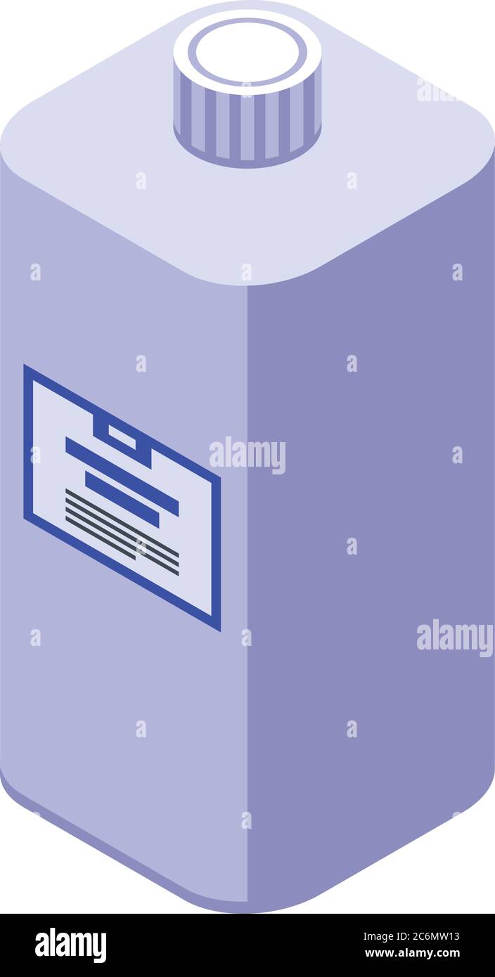 Antiseptic bottle icon, isometric style Stock Vector
