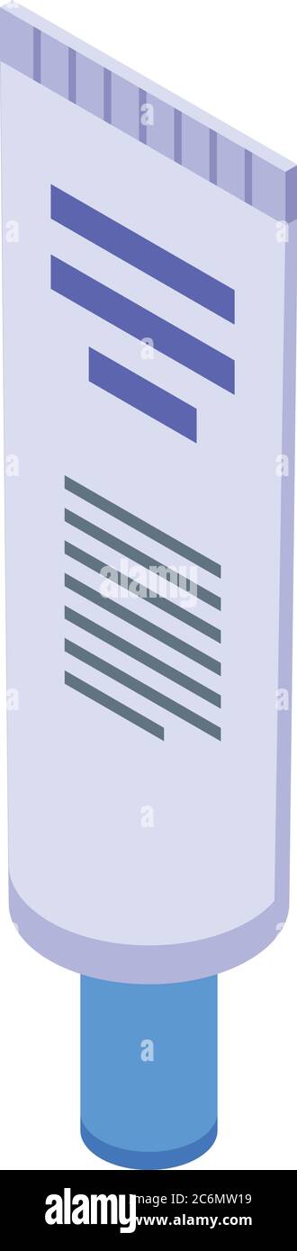 Antiseptic tube icon, isometric style Stock Vector